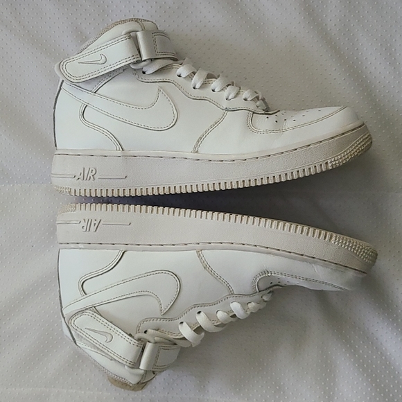 NIKE AIR FORCE 1 MID WHITE 2014(GS) YOUTH SHOE - Picture 8 of 12